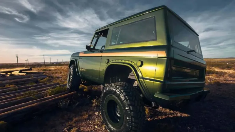 1976 Classic Ford Bronco driver rear view