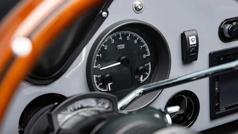 A modern restomod instrument cluster.