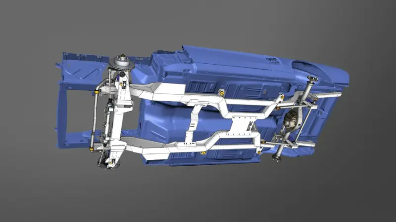 1968 Brittany Blue Mustang_Roadster Shop Spec Chassis Rendering