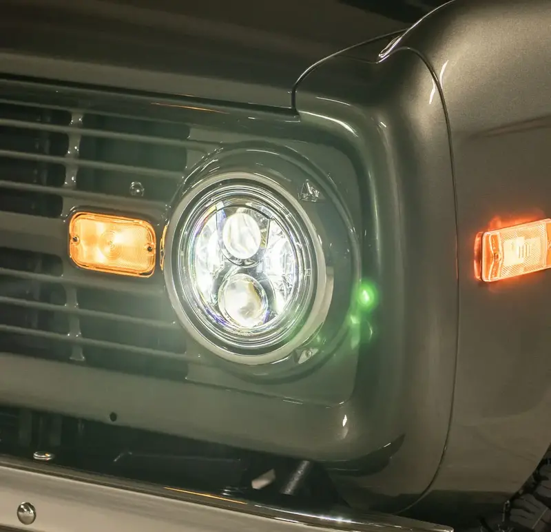 Velocity Ford Bronco Lights | vintage bronco for sale, old ford bronco, classic car restoration, restomod cars for sale