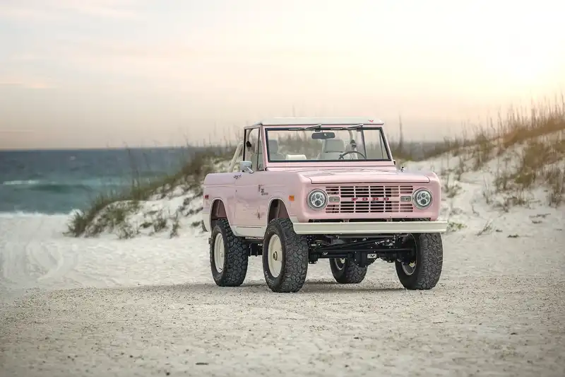 Vintage Ford Bronco Restomod Beach Pink