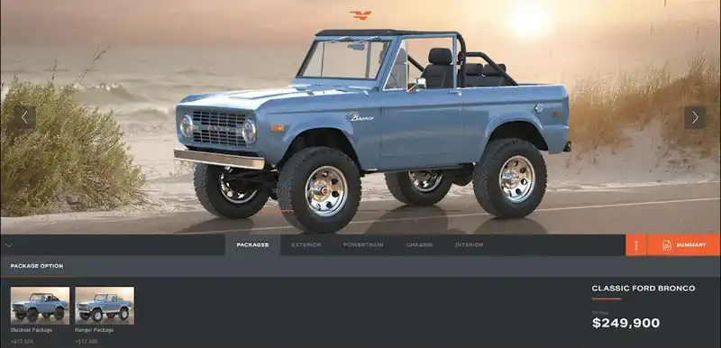 Velocity Ford Bronco Configurator
