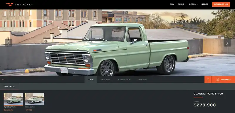 Configurator Screen Shot F100