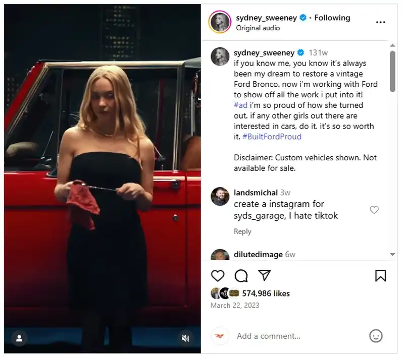 Social Bronco Sydney Sweeney
