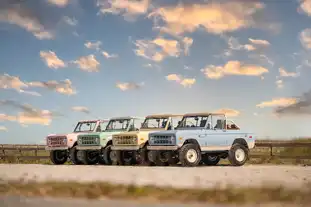 Coastal Escapes_Four Pastel Classic Ford Broncos