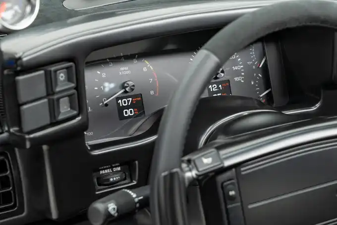 Dakota Digital gauges in the Re-Engineered Classic Ford Mustang Fox Body