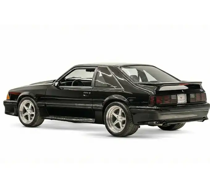 Velocity Fox Body Mustang GT rendered in Custom Black
