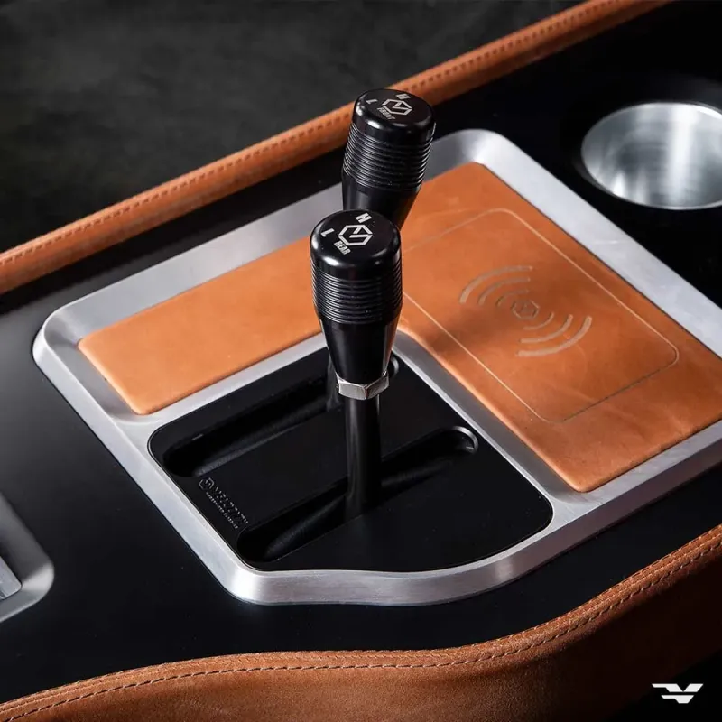 Restored interior of Classic Ford Bronco