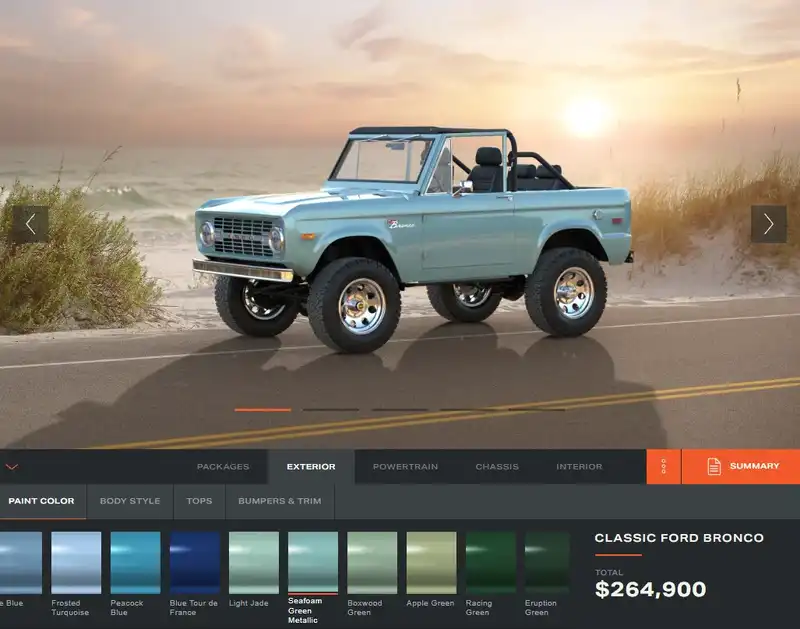 Velocity Restorations _ Re Engineered Classic™ Ford Broncos Configurator