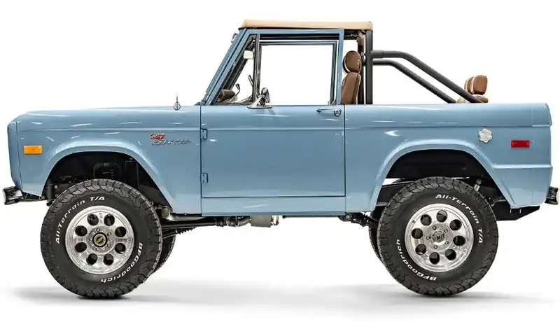 Classic Ford Bronco Brittany Blue Bikini Top
