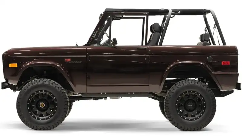 Classic Ford Bronco For Sale _ Midnight Red Blackout Safari Top