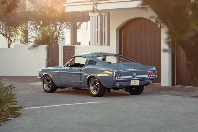 Velocity Ford Mustang in Brittany Blue