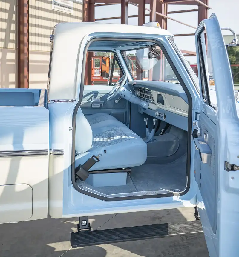 Classic Ford F250 Restomod Interior Blue