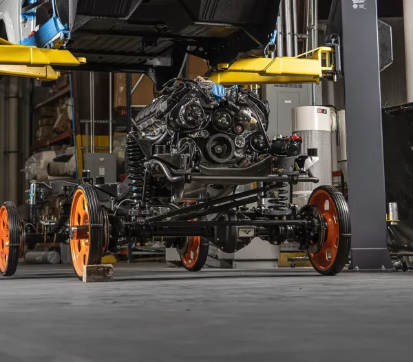 Rolling chassis & engine in production facility