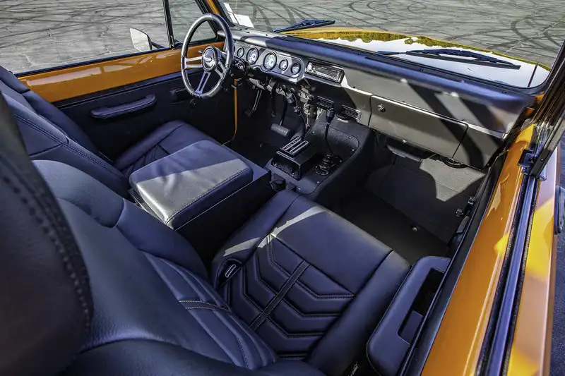 Custom Orange Classic International Scout 2 Restomod Interior