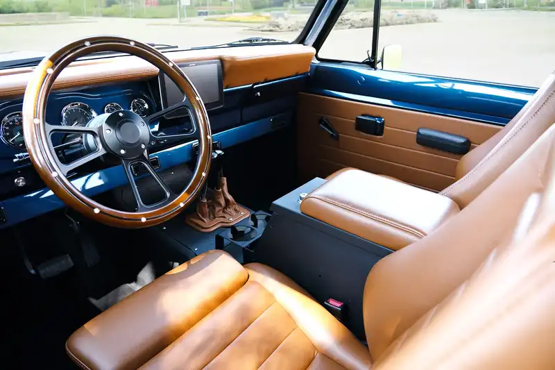 Dark Blue Classic International Scout 2 Restomod Interior