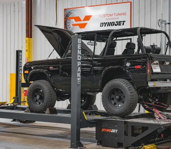 Ford Bronco being custom tuned on Dynojet