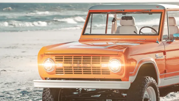 Classic Ford Bronco Ranger on the beach