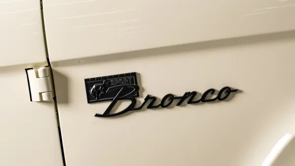Classic Ford Bronco with blacked out badges