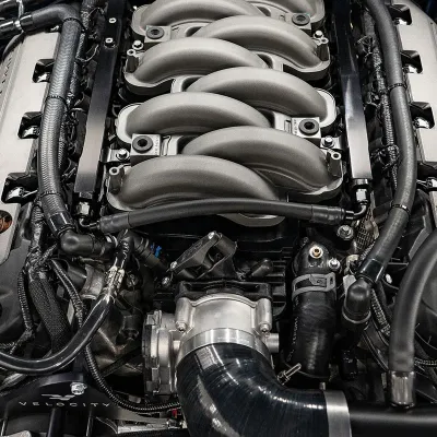Classic Ford F250 Coyote V8 engine