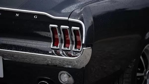 Classic Ford Mustang chrome LED tail lights