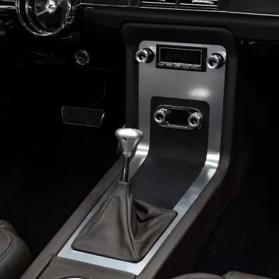 Classic Ford Mustang center console and gear shift