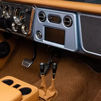 Dashboard in a restored K5 Blazer