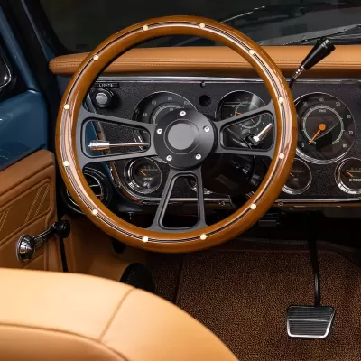Custom K5 Blazer steering wheel and dash