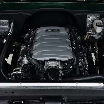 Velocity K5 Blazer engine compartment and LT1 V8