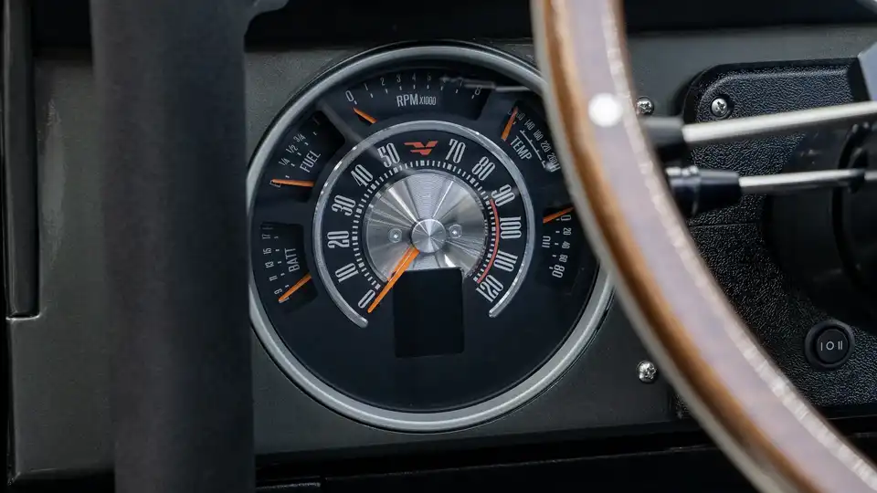 1971 Green Classic Ford Bronco_15 Dakota Digital Gauges