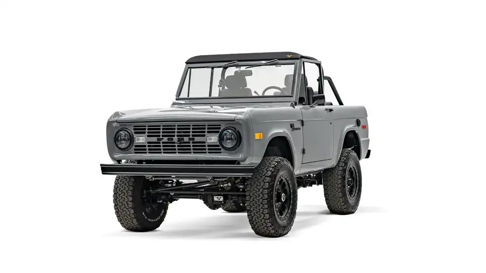 1966 Nardo Gray Ford Bronco_4 Drivers Side Front 