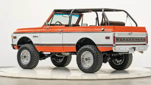 1969 Hugger Orange Chevy K5 Blazer For Sale_13 Driver Side Rear 3.4