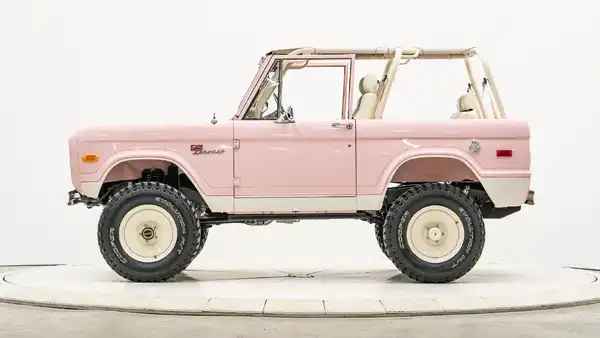 1971 Vintage Pink Ford Bronco For Sale_2 Drivers Side 