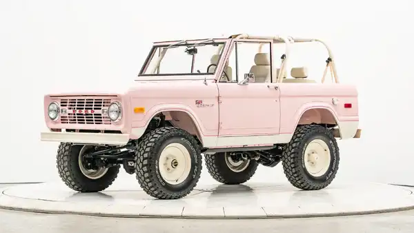 1971 Vintage Pink Ford Bronco For Sale_3 Drivers Side Front 3.4