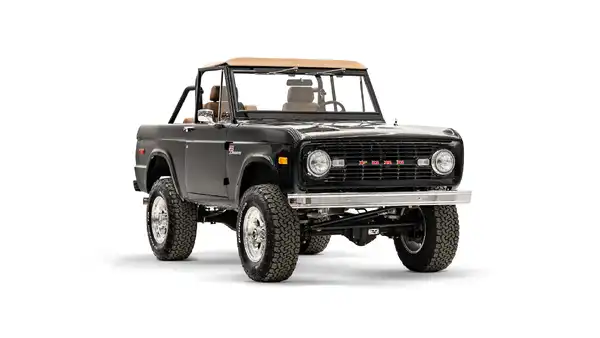 1977 Black Ford Bronco_6 Passenger Side Front_