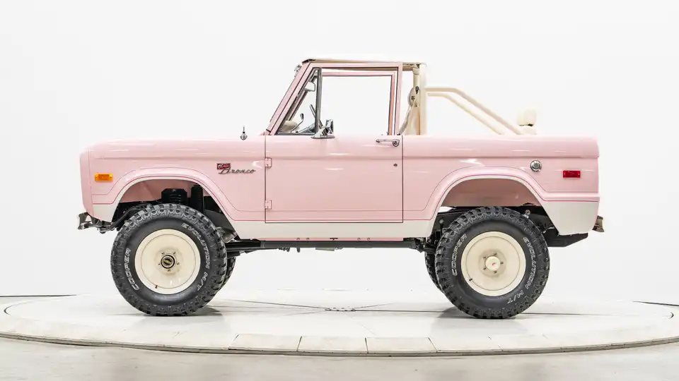 1976 Pink Ford Bronco For Sale_2 Drivers Side 