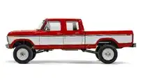 Classic Ford F350 Crew Cab_driver Side_red White