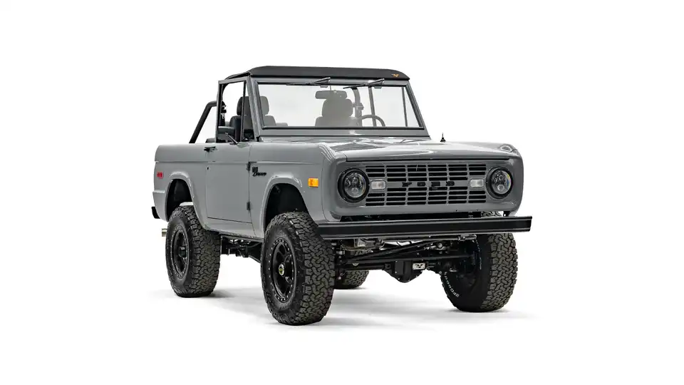 9440 1966 Nardo Gray Ford Bronco6 Passenger Side Front Lg