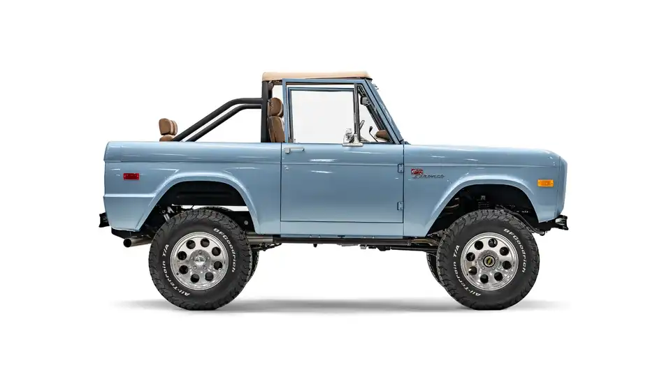 1971 Brittany Blue Ford Bronco_8 Passenger Side