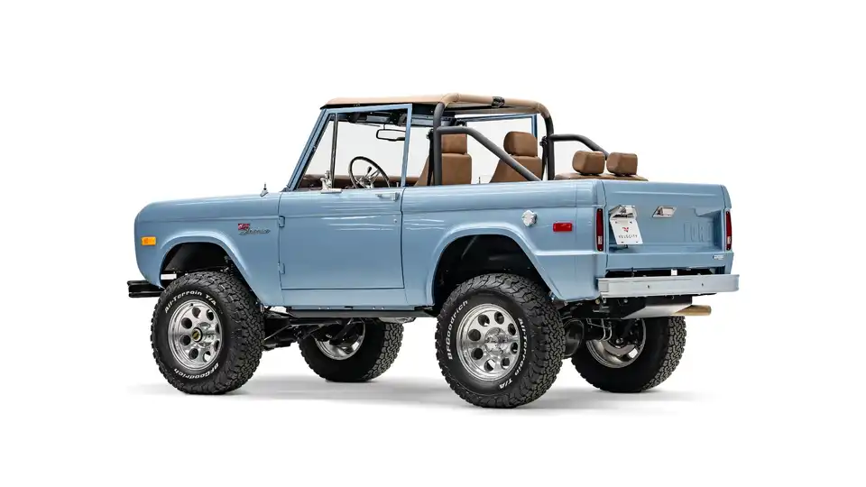 1971 Brittany Blue Ford Bronco_13 Driver Side Rear 3.4