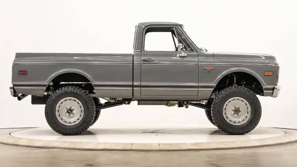 Classic Chevy K10 Nardo Gray   Side View