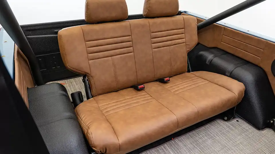 46 1968 Brittany Blue Classic Ford Bronco0014rear Seat Lg