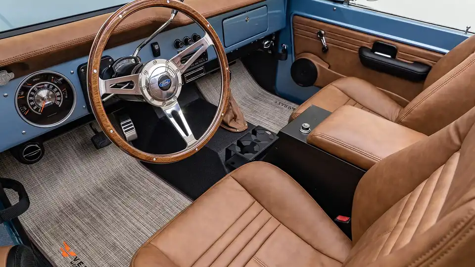 60 1968 Brittany Blue Classic Ford Bronco0030interior Lg