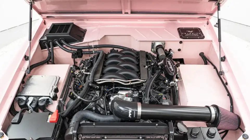 1971 Vintage Pink Ford Bronco For Sale_26 5.0L Ford Coyote Engine