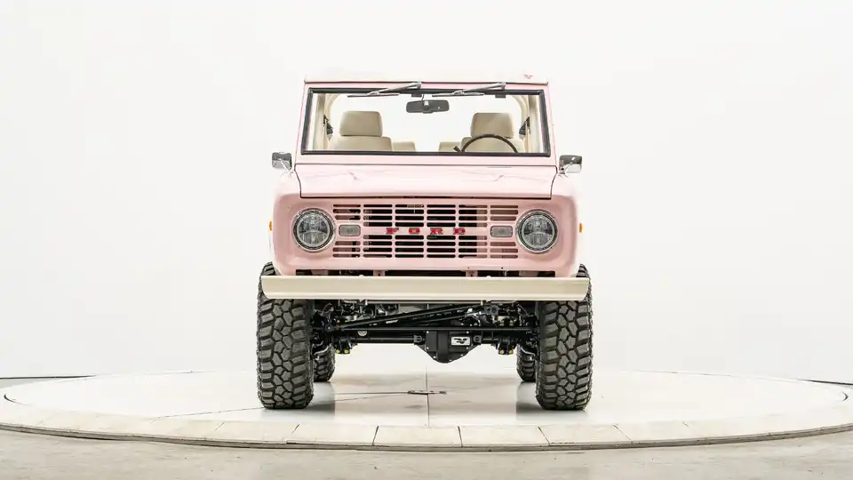 1971 Vintage Pink Ford Bronco For Sale_5 Front