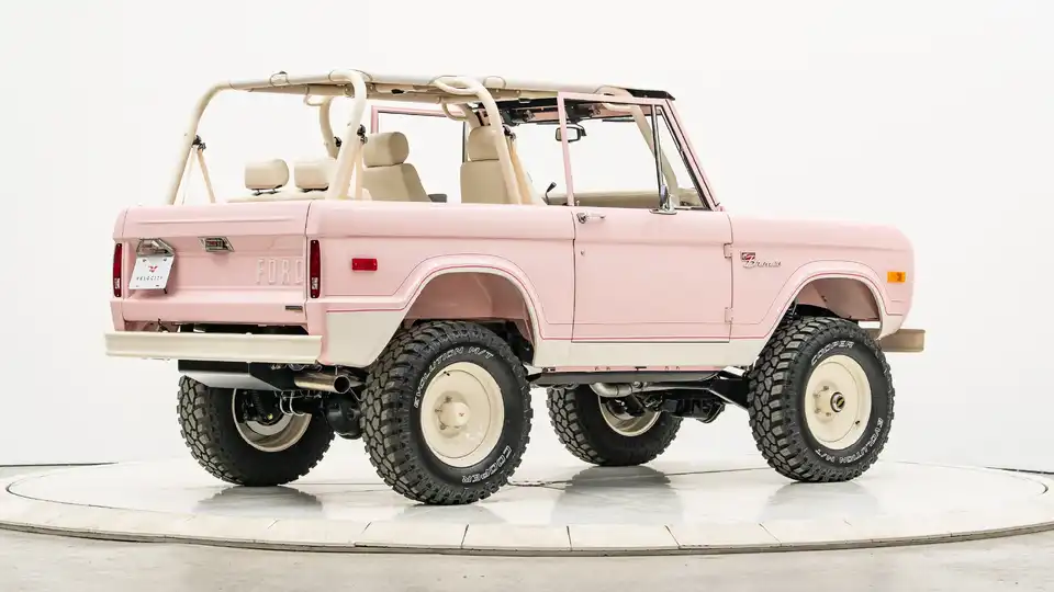 1971 Vintage Pink Ford Bronco For Sale_9 Passenger Side Rear 3