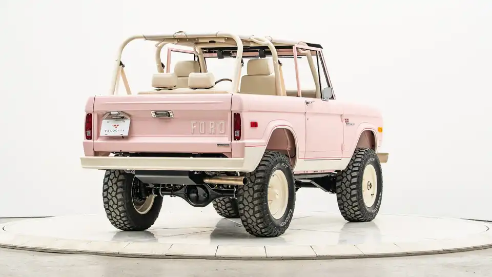 1971 Vintage Pink Ford Bronco For Sale_10 Passenger Side Rear