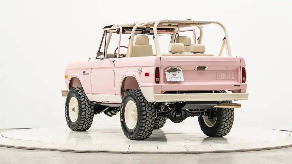 1971 Vintage Pink Ford Bronco For Sale_12Driver Side Rear