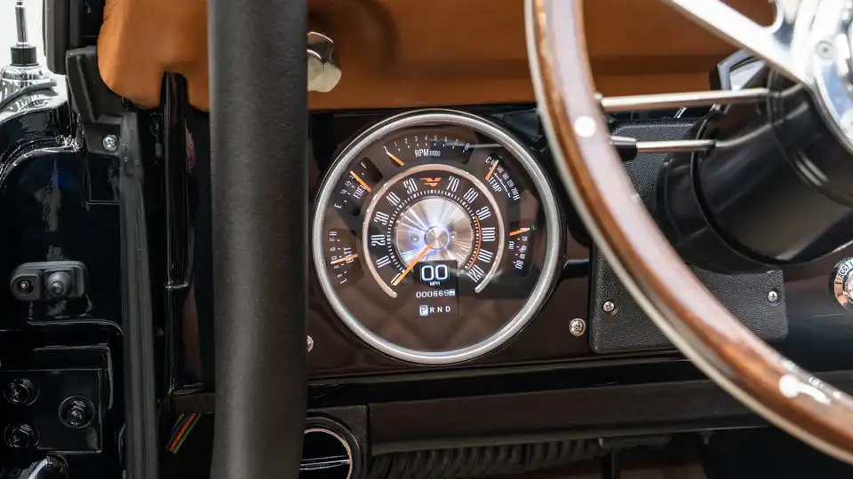 1974 Black Ford Bronco_15 Dakota Digital Gauges