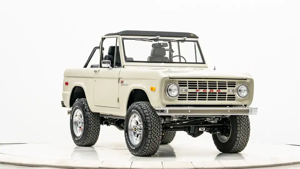 1974 Pink Ford Bronco For Sale_6 Passenger Side Front 